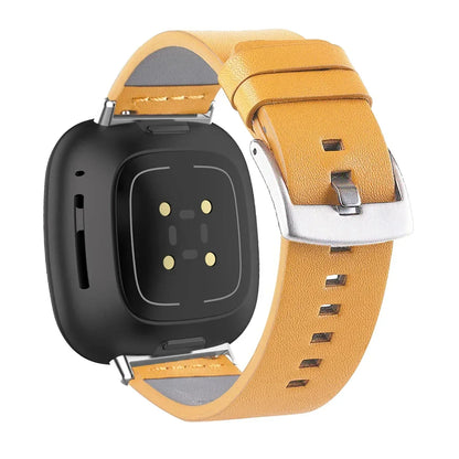 Strap For Fitbit Versa 2 Lite Leather Band SmartWatch Bracelet For Fitbit Versa3 4 Sense Correa Watchband Pin Buckle Accessories