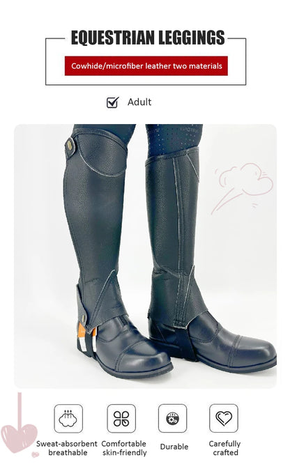 Equestrian Legging Horse Riding Equipment Pirate Knight Equestrian Boot Cover Faux Leather Gaiter Medieval Renaissance Steampunk