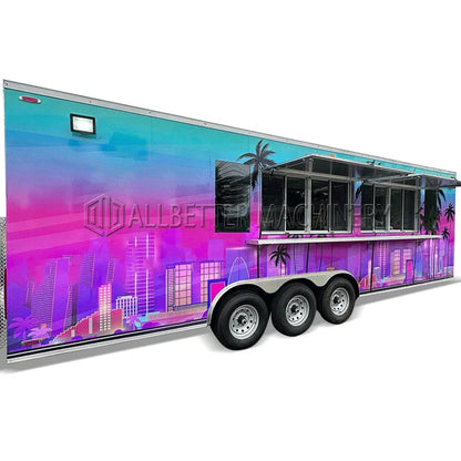 Allbetter 23ft Food Trailer Mobile Kitchen Hot Dog Stand Food Cart Pizza Mobile Food Truck Trailer USA Standard for Sale
