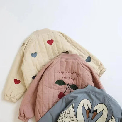 Brand KS Children's Lambswool Jacket Coat Autumn Winter Baby Boys Cotton Outerwear Toddler Girls Flight Suit Jacket Kids Clothes