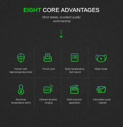 Terminal de présence de temps de reconnaissance faciale infrarouge dynamique large HD avec plate-forme de mamagement cloud