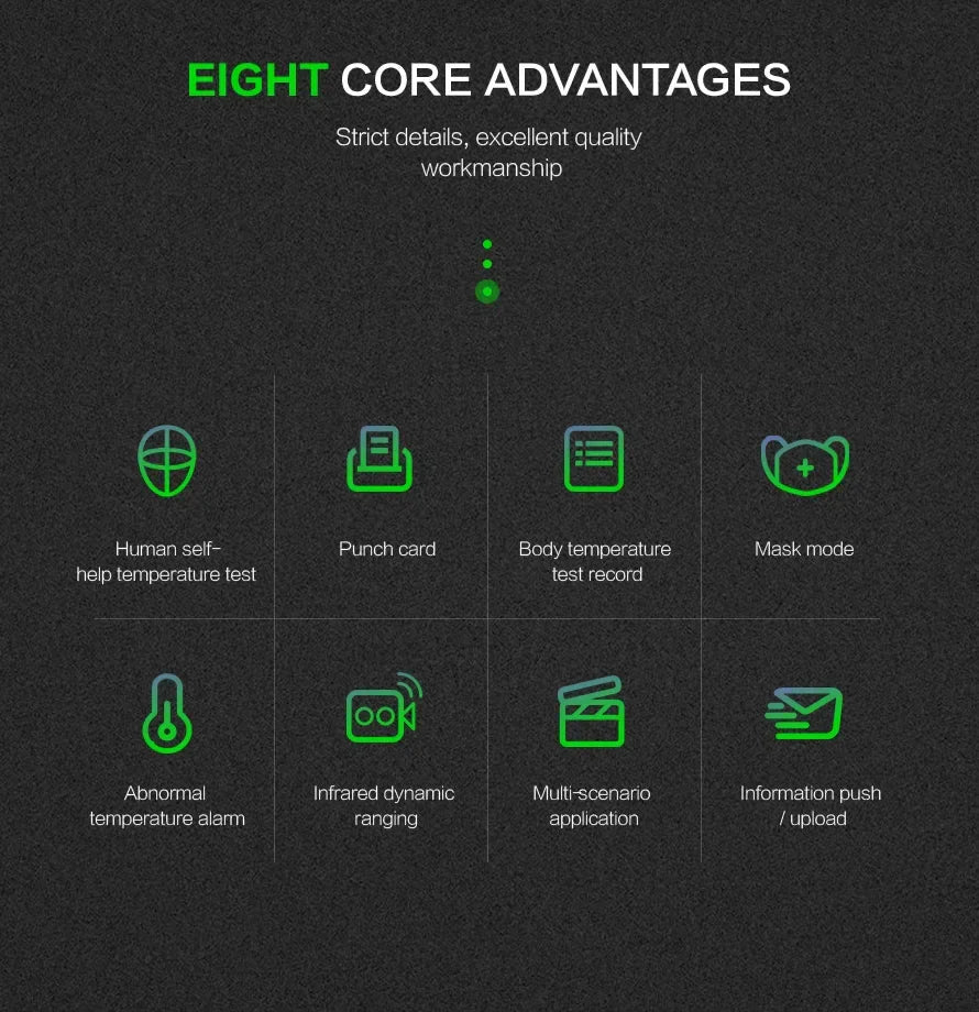 Terminal de présence de temps de reconnaissance faciale infrarouge dynamique large HD avec plate-forme de mamagement cloud