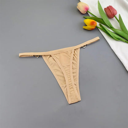 3PCS Rhinestone Strap G-String