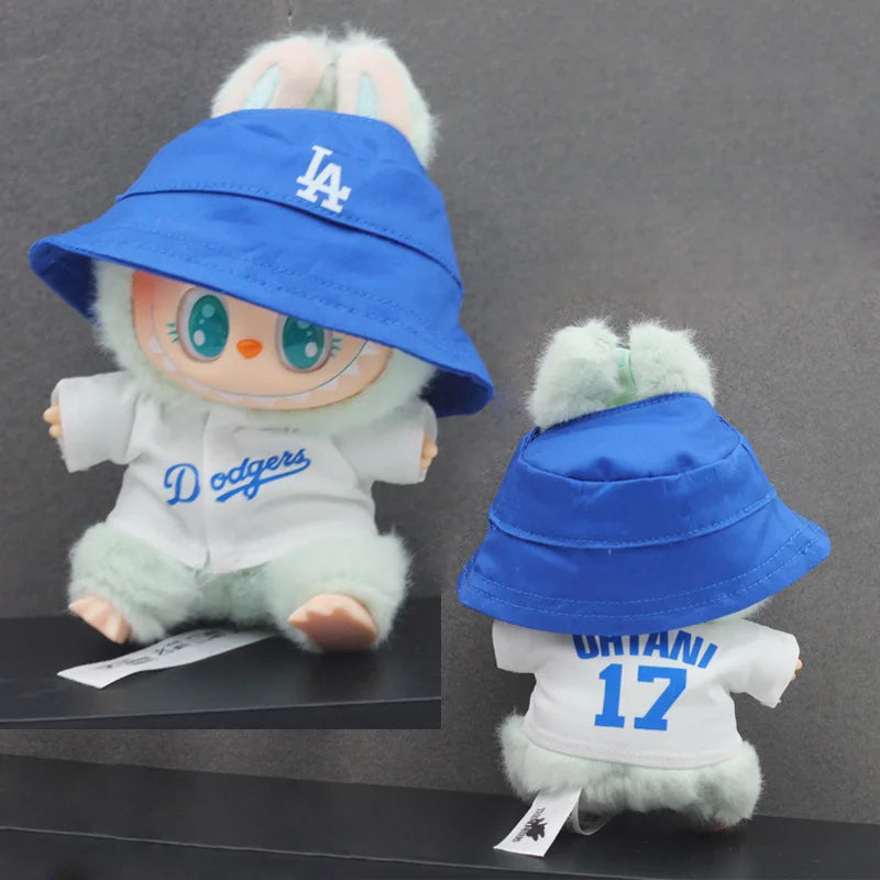 For 15/17cm Labubu Baseball Set Fashion Clothing Cute Doll Clothes Labubu V1 V2 V3 Sitting Party Diy toy Accessories girl Gift