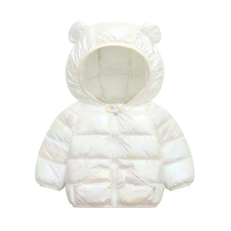 1-6T Winter Baby Girls Boy Clothes Coats Down Cotton Cartoon Hooded Children's Jackets Casual Snowsuit Overalls Toddler Costume
