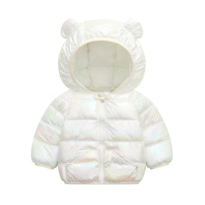 1-6T Winter Baby Girls Boy Clothes Coats Down Cotton Cartoon Hooded Children's Jackets Casual Snowsuit Overalls Toddler Costume