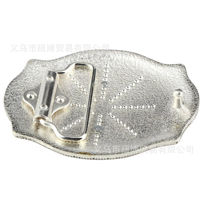 Boucle de ceinture avec lettres de A à Z, accessoires en alliage doré, style denim occidental