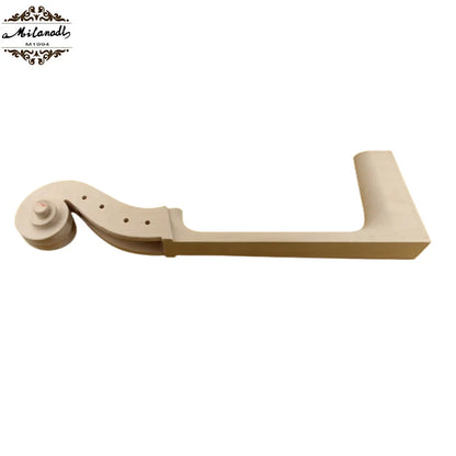 1 pièces inachevé 4/4 3/4 1/2 1/4 violoncelle cou tête défilement érable pleine taille non verni bricolage violoncelle pièces accessoires