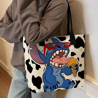 New Stitch Single Shoulder Bag Cartoon Stitch Pattern Shoulder Bag Ladies Tote Bags Joker Unisex Bags Commuter Handbag Gifts