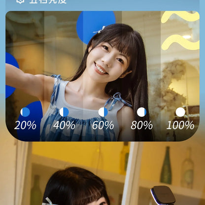 SmallRig Magnetic Phone Light,P48 Bi-Color Dimmable LED Fill-Light Foldable MagSafe Beauty Lamp Soft Panel,for IPhone16/Android