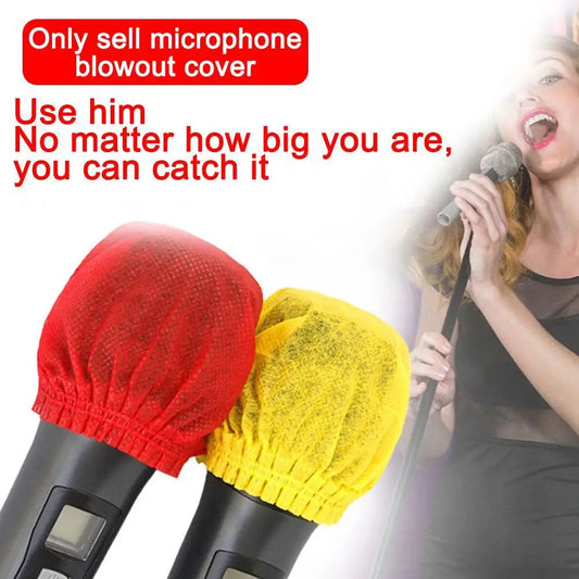 Microphone Hygiene Cover Odor Removal Disposable Disposable Non-woven Windscreen Protective Mic Pad for KTV Karaoke Supplies
