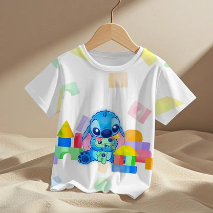 T-shirt imprimé en 3D pour enfants, vêtements d'été unisexes pour garçons et filles, tenue quotidienne décontractée avec