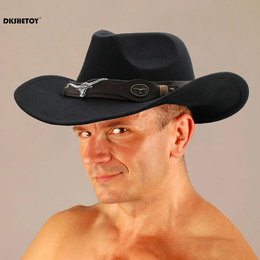 Chapeaux de Cowboy à la mode, chapeau Panama de Cowgirl à large bord avec ceinture rétro pour déguisement de fête