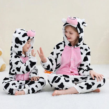 Pyjama en flanelle de carnaval pour enfants, combinaison, combinaison, dessin animé, vêtements d'hiver, Halloween, pour garçons et filles, famille