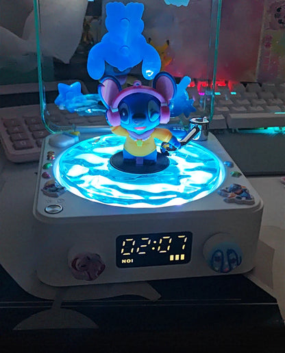 Lilo et Stitchou Enceinte Bluetooth Hello Kitty Kawaii Anime Kuromi Accessoires Portable Lumière RVB Décoration de Bureau Cadeau Fille