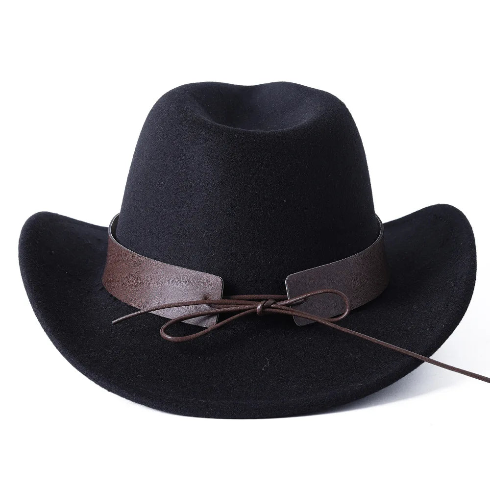 Cowboy hat various accessories cowboy hat monochrome felt hat men and women outdoor hat rider hat шляпа женская