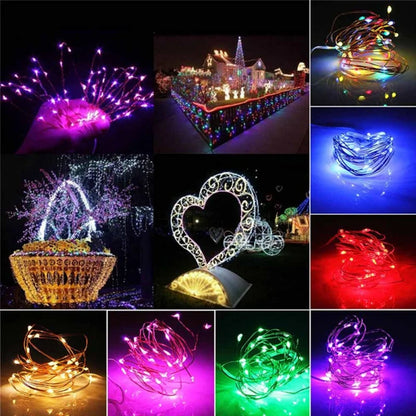 1m/2m/3m/5m/10m USB LED String Lights Garland Lamp DIY Party Wedding Christmas Tree Flasher Fairy LED Lights Home Decoration