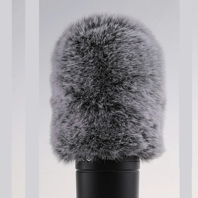 Bonnette anti-vent en fourrure pour microphone, protection anti-vent, filtre anti-pop pour microphone AT2020