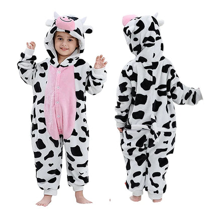 Pyjama en flanelle de carnaval pour enfants, combinaison, combinaison, dessin animé, vêtements d'hiver, Halloween, pour garçons et filles, famille