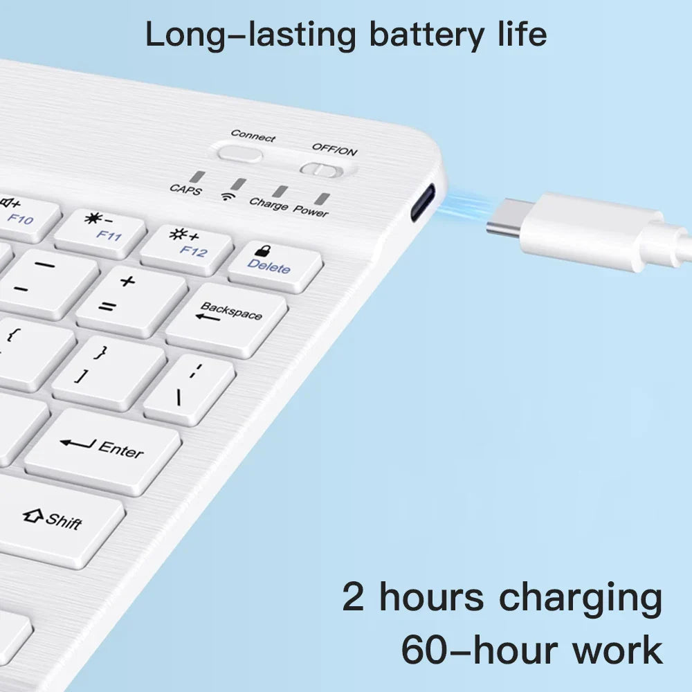 EMTRA Bluetooth Wireless Keyboard Portable Keyboard for Ipad Laptop Tablet Rechargeable Gaming Keyboard for Android IOS Windows