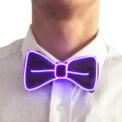 Newest LED Luminous Bow Tie For Man Christmas Wedding Light Bow Tie Festival Party Supplies Fluorescent Party Props