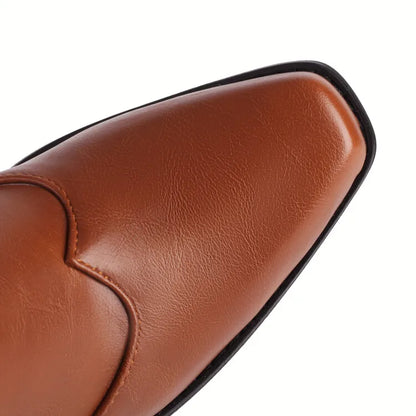 Bottes de cowboy western rétro noires mi-mollet pour femmes, talons hauts épais, chaussures gothiques, grandes tailles 34-48 777-11