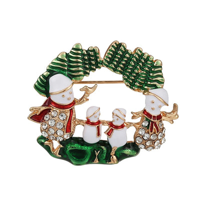 Broches de noël pour hommes et femmes, chapeau de père noël, gants, cloches, chaussettes, costume en strass, broches métalliques, Badges, cadeau du nouvel an, 2022