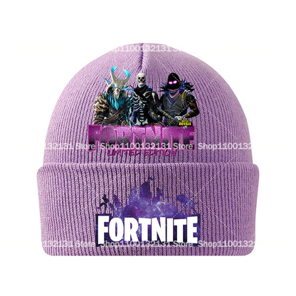 Fortnites Knitted Hats Cartoon Game Fortress Night Children Headgear Autumn Winter Woolen Caps Anime Hat Kids Birthday Gift New