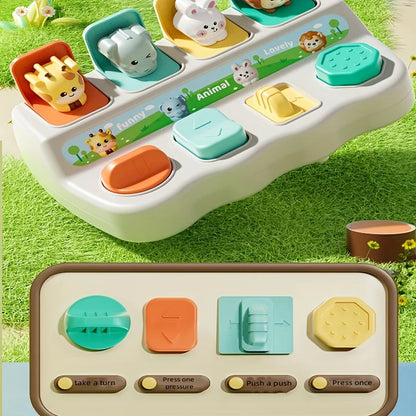 Montessori Pop up Animal Toys and Learning Boxes - Enhance Logic and Motor Skills, Suitable for Children's Birthday Gifts