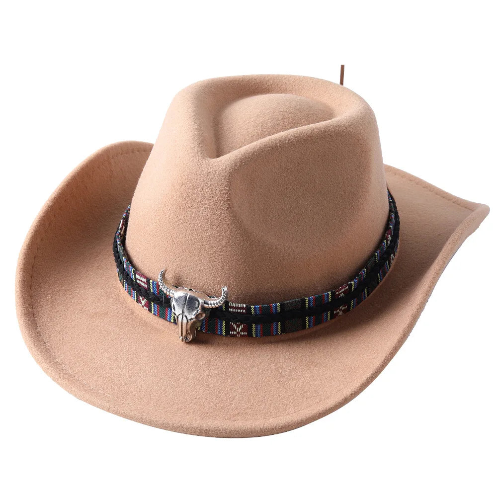 Cowboy hat various accessories cowboy hat monochrome felt hat men and women outdoor hat rider hat шляпа женская
