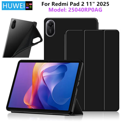 HUWEI Case For Xiaomi Redmi Pad 2 2025 Flip Stand Cover for Redmi Pad 2 Pad2 Case Red Mi Pad 2 11 inch Tablet Case TPU Shell