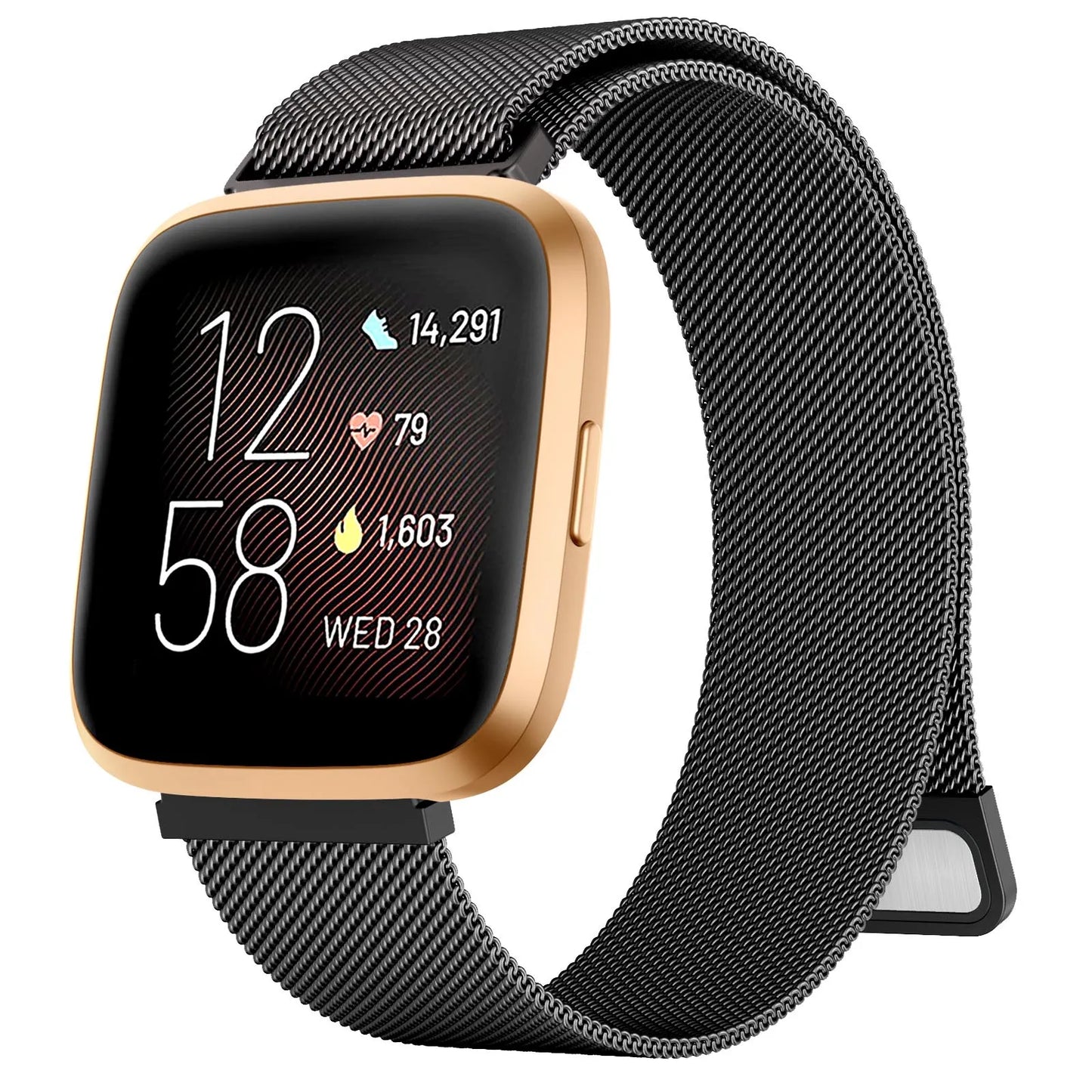 Metal Magnetic Loop Strap For Fitbit Versa 1/Versa 2/versa 3/Versa 4 Band Bracelet Wristband For Fitbit Versa Lite/Sense 2 Belt