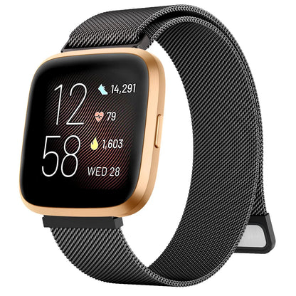 Metal Magnetic Loop Strap For Fitbit Versa 1/Versa 2/versa 3/Versa 4 Band Bracelet Wristband For Fitbit Versa Lite/Sense 2 Belt