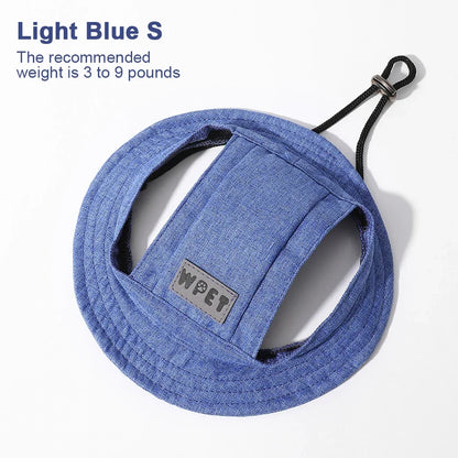 Chapeau d'été réglable pour animaux de compagnie, protection solaire contre les fuites d'oreilles, chapeau de cowboy en lin pour chiot, casquette de soleil, visière, chapeau de sport d'extérieur mignon pour chat