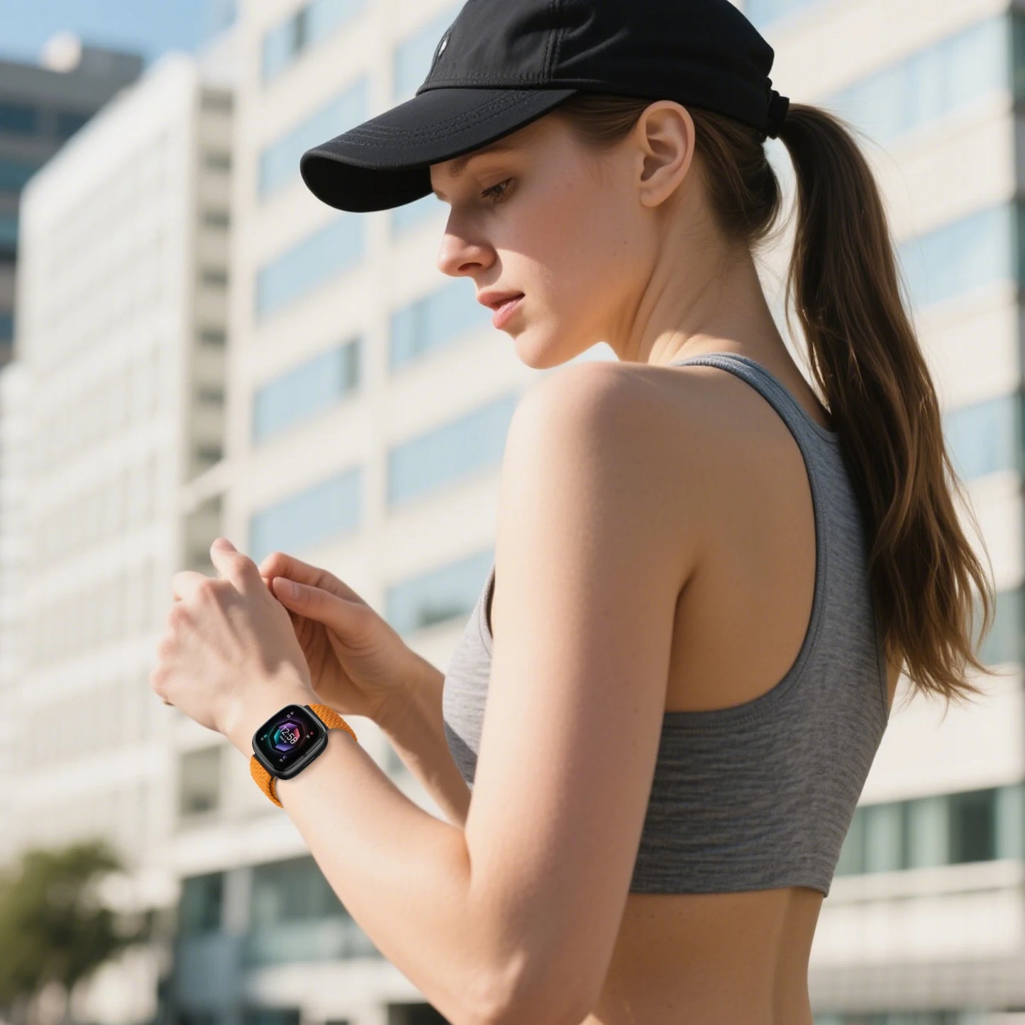 Braided Parachute band for Fitbit Versa 4 3 Sense 2 Strap Accessories replacment nylon belt Bracelet correa Fitbit Versa 4 Strap