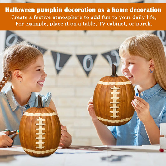 Décorations de citrouille de football d'Halloween, décoration de bureau créative pour salle, accessoires décoratifs d'ambiance de fête d'Halloween