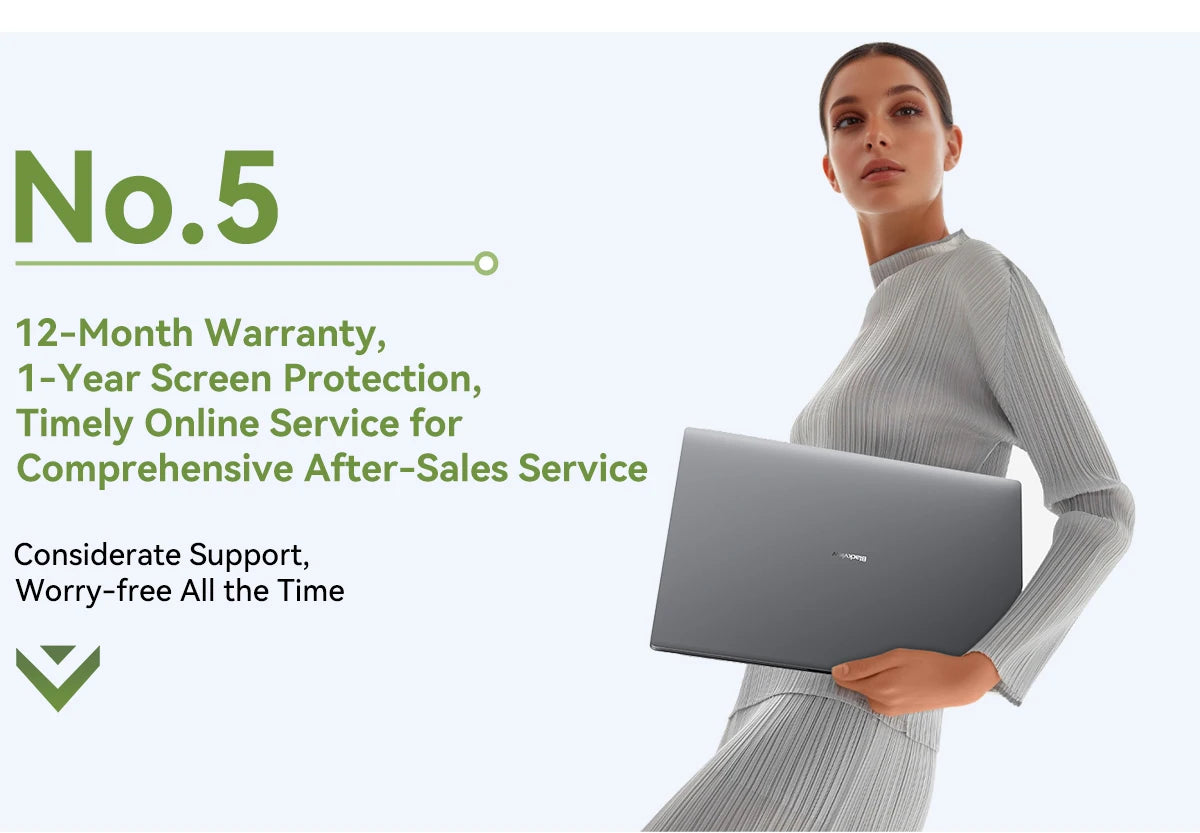 Ordinateur portable Blackview AceBook 12 Win 11 16'' FHD IPS, Intel I5-1030NG7, 16 Go de RAM, 512 Go de SSD, bouton d'alimentation 2 en 1 avec empreinte numérique