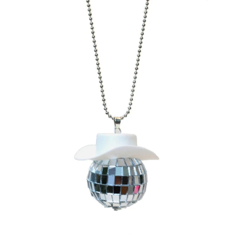 Porte-clés boule disco à suspendre au rétroviseur, accessoire de décoration pour sac ou voiture