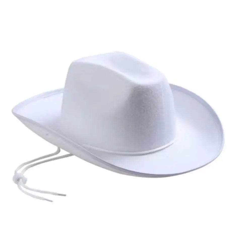 Chapeau de cowboy pour femmes et hommes, accessoire de cowboy, chapeau de princesse en feutre, chapeau de fête d'enterrement de vie de jeune fille, costume de fête, cosplay, chapeau de cowgirl, performance