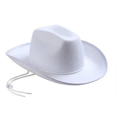 Chapeau de cowboy pour femmes et hommes, accessoire de cowboy, chapeau de princesse en feutre, chapeau de fête d'enterrement de vie de jeune fille, costume de fête, cosplay, chapeau de cowgirl, performance