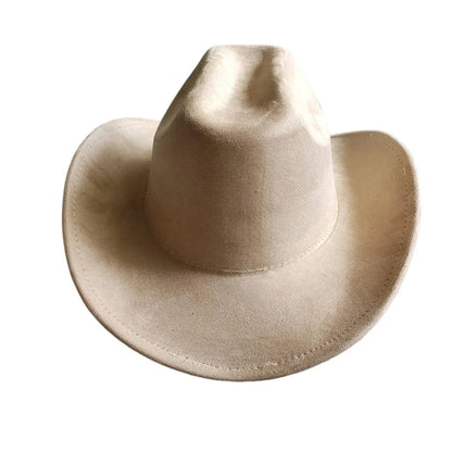 Classic Suede Leather 7.5CM Western Cowboy Women's Fedora Hat Men's Church Jazz Hat Fashion Travel Party Hat Denim Hat 2025