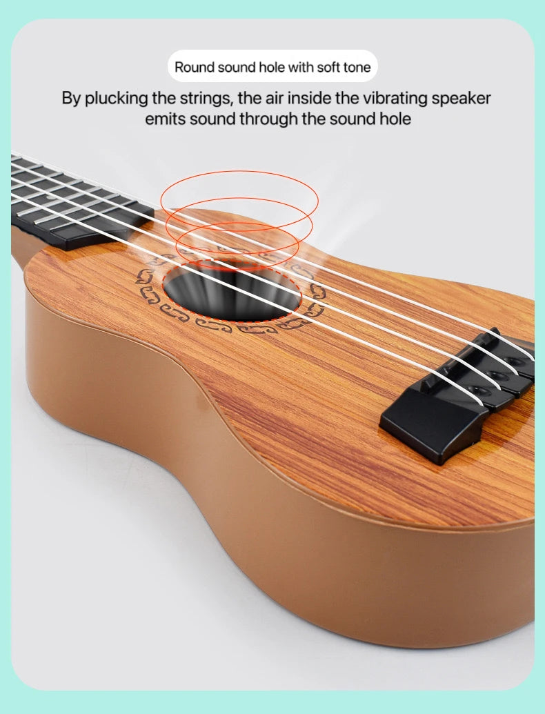 35cm Children Guitar Toy Can Be Used To Play Elementary Instruments With Paddles Simulating Yukrili Music Toys