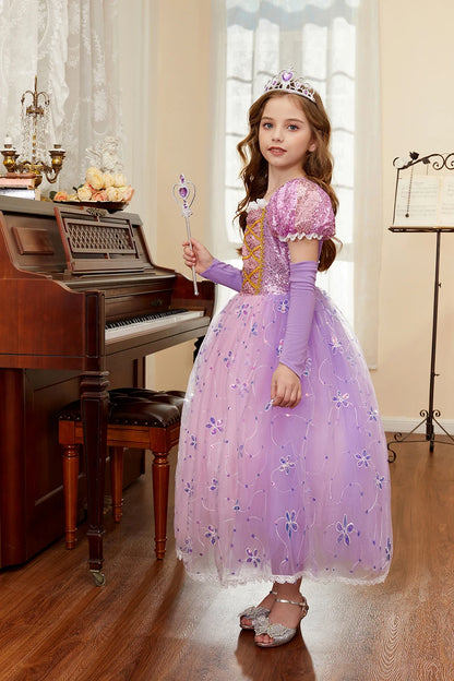 Robe de princesse pour filles, robe d'anniversaire à volants pour enfants, robe de Noël pour enfants,  spectacle, robes de cosplay fantaisie
