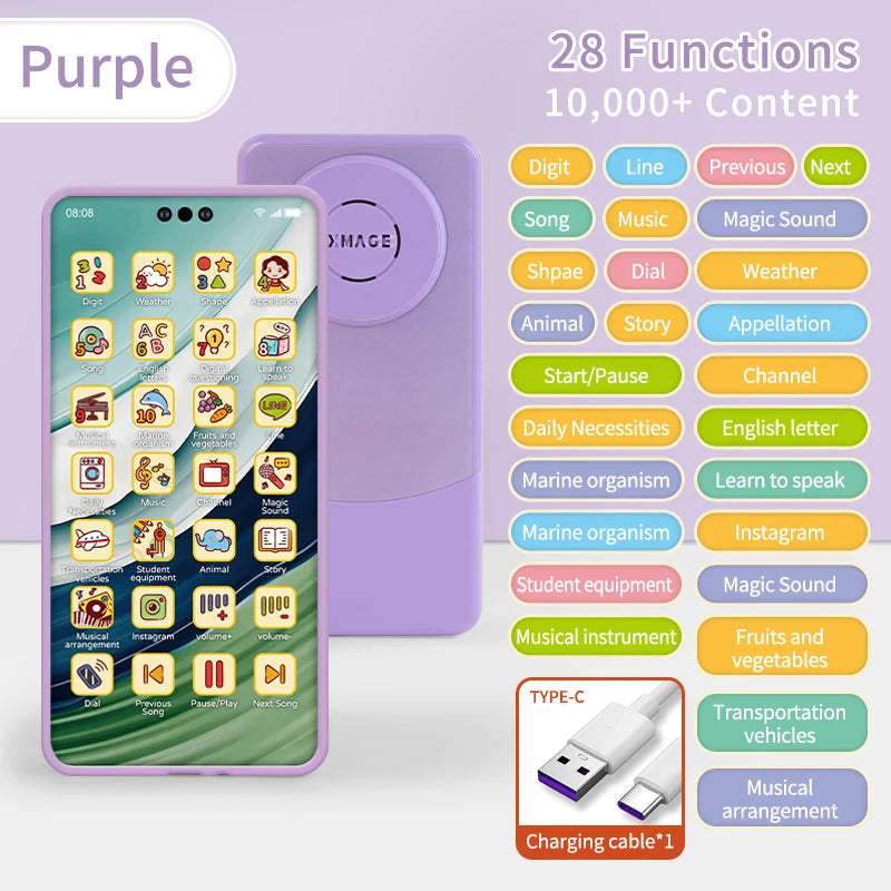 Toy Cell Phone Educational Toys Children Simulation Phone Toy Phone Mobile Early Educational Toy Learning Cellphone Model Toy
