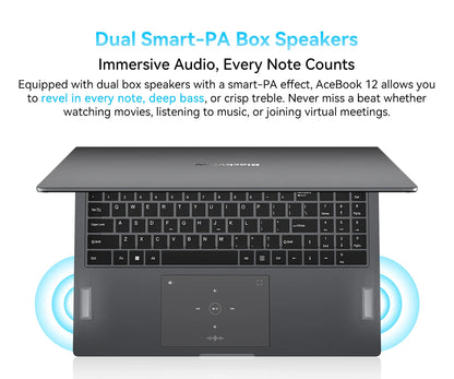 Ordinateur portable Blackview AceBook 12 Win 11 16'' FHD IPS, Intel I5-1030NG7, 16 Go de RAM, 512 Go de SSD, bouton d'alimentation 2 en 1 avec empreinte numérique
