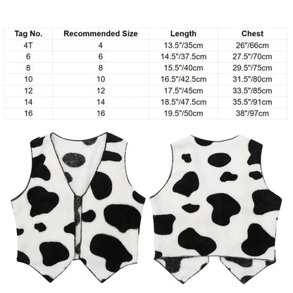 Costume de cow-boy et de cow-girl du Far West, déguisement d'Halloween, gilet sans manches à franges avec bandana et chapeau