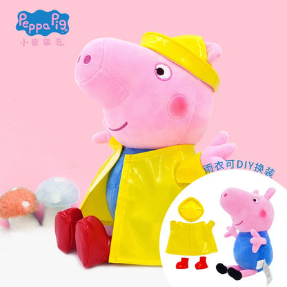 Genuine Peppa Pig Jumping Into Mud Pits George Peppa Cute Cartoon Plush Toy Doll Pillow Ornament Children's Birthday Gift Toy