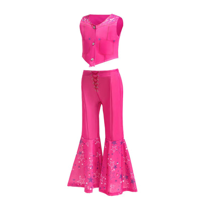 Tenue de cow-girl Barbie pour fille de 2 à 12 ans, tenue de cosplay Barbie pour Halloween