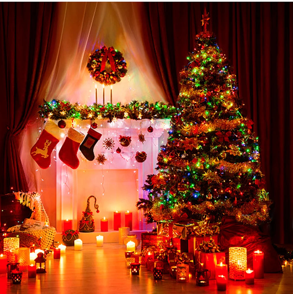 100M 50M Twinkle Star LED String Lights Waterproof 8 Lighting Modes For Outdoor Garden Yard Lawn Christmas Tree Festival Decor