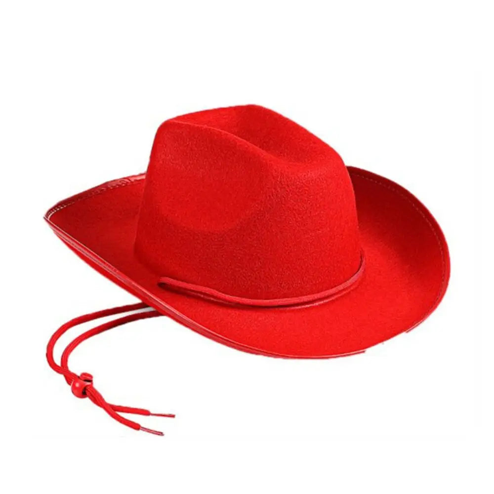 Chapeau de cowboy pour femmes et hommes, accessoire de cowboy, chapeau de princesse en feutre, chapeau de fête d'enterrement de vie de jeune fille, costume de fête, cosplay, chapeau de cowgirl, performance